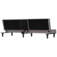 Divano Letto con Portabicchieri-Sofa Letto-Daybed in Tessuto Tortora