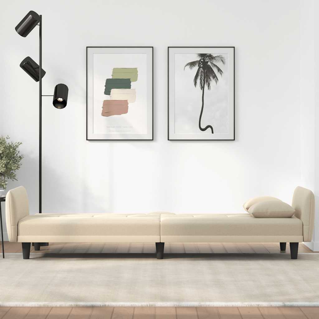 Divano Letto con Portabicchieri in Tessuto Cremacod mxl 95592