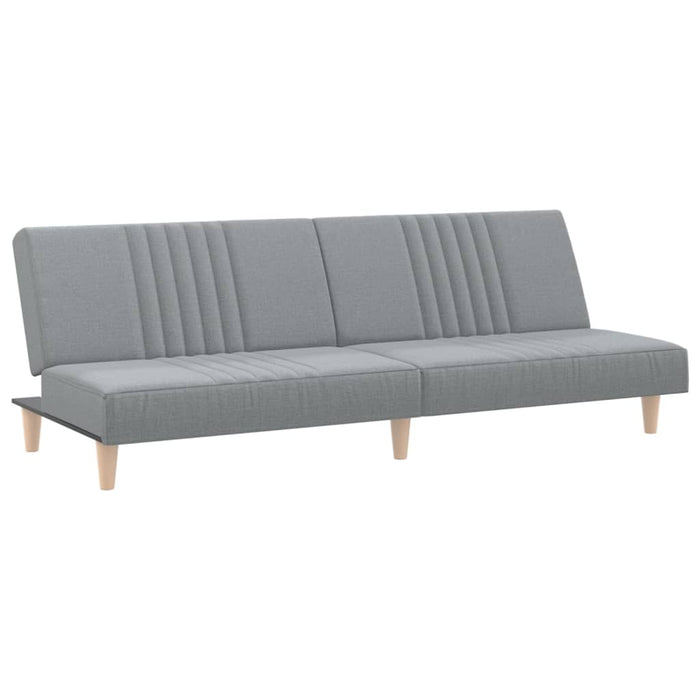 Divano letto 200 x 89 x 70 cm tessuto grigio chiaro 02_0021013