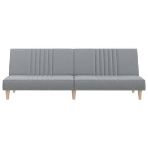 Divano letto 200 x 89 x 70 cm tessuto grigio chiaro 02_0021013