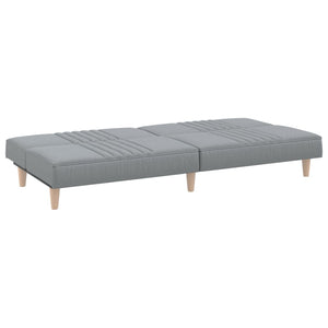 Divano letto 200 x 89 x 70 cm tessuto grigio chiaro 02_0021013