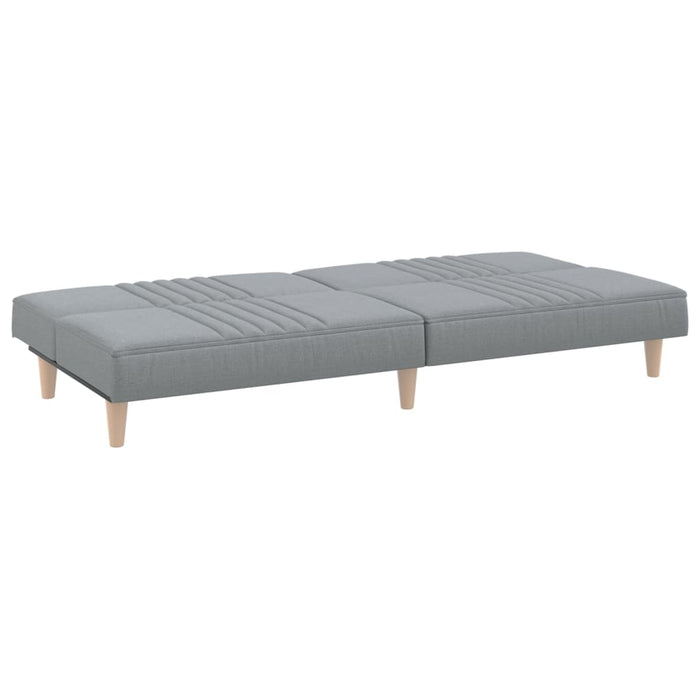 Divano letto 200 x 89 x 70 cm tessuto grigio chiaro 02_0021013