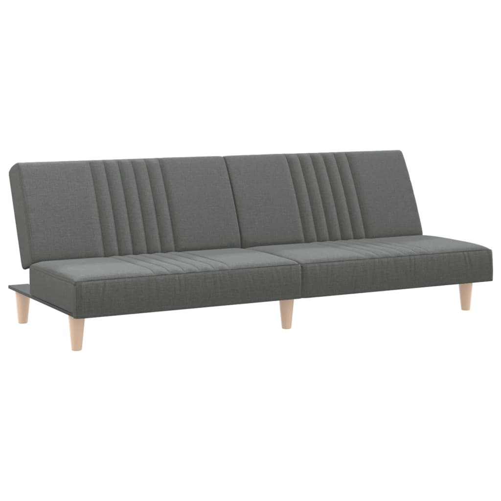 Divano letto 200 x 89 x 70 cm tessuto grigio scuro 02_0019838