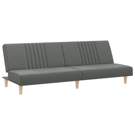 Divano letto 200 x 89 x 70 cm tessuto grigio scuro 02_0019838