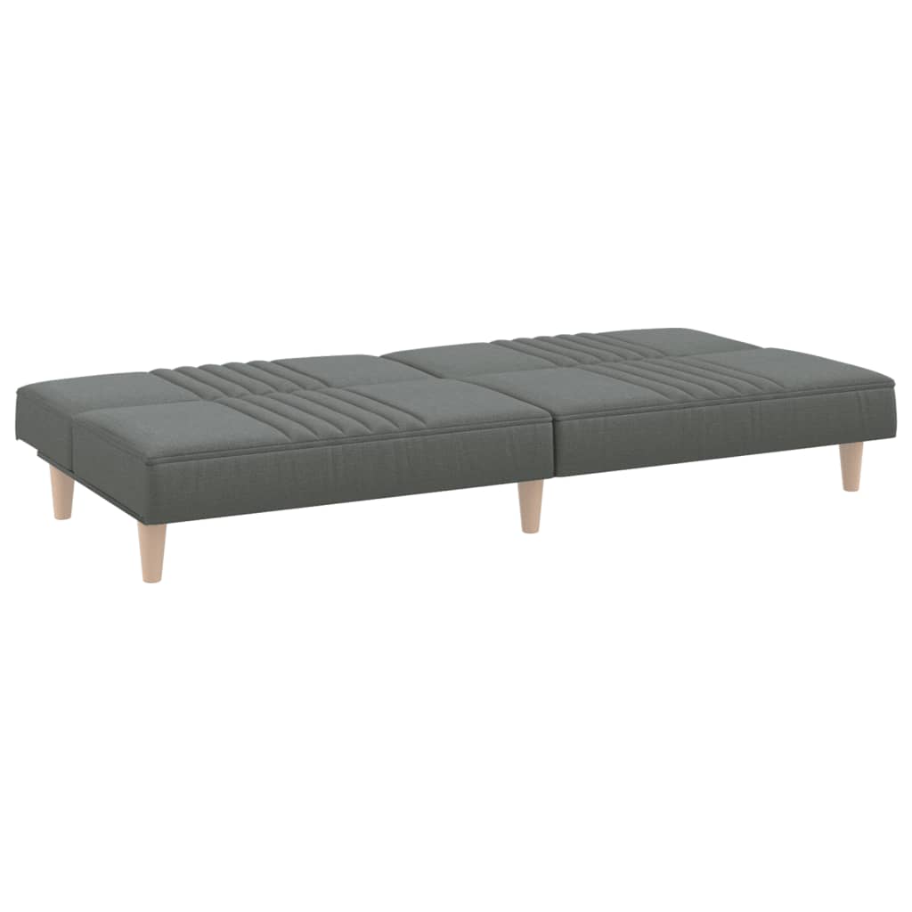 Divano letto 200 x 89 x 70 cm tessuto grigio scuro 02_0019838