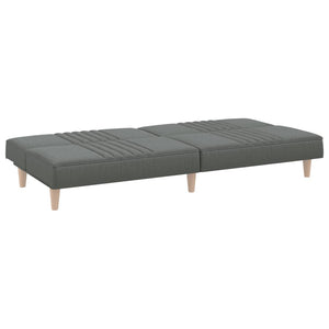 Divano letto 200 x 89 x 70 cm tessuto grigio scuro 02_0019838