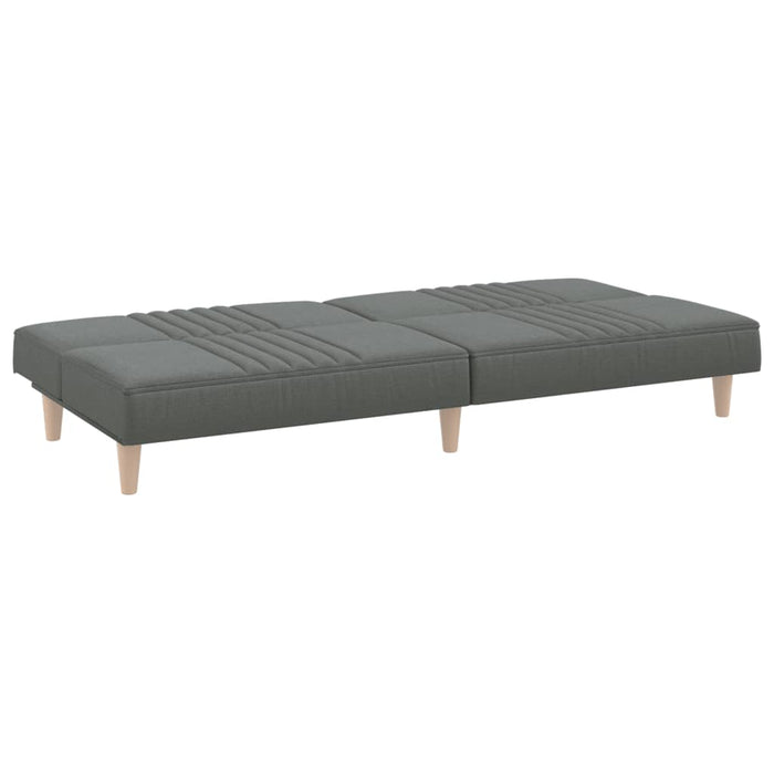 Divano letto 200 x 89 x 70 cm tessuto grigio scuro 02_0019838