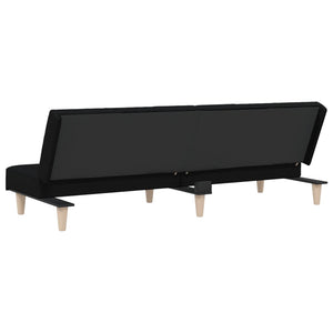 Divano letto 200 x 89 x 70 cm tessuto nero 02_0021012