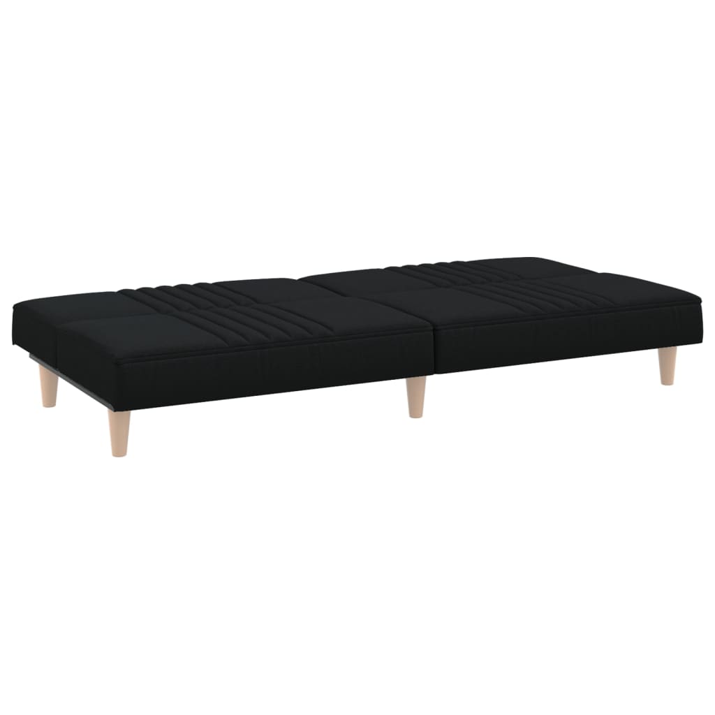 Divano letto 200 x 89 x 70 cm tessuto nero 02_0021012