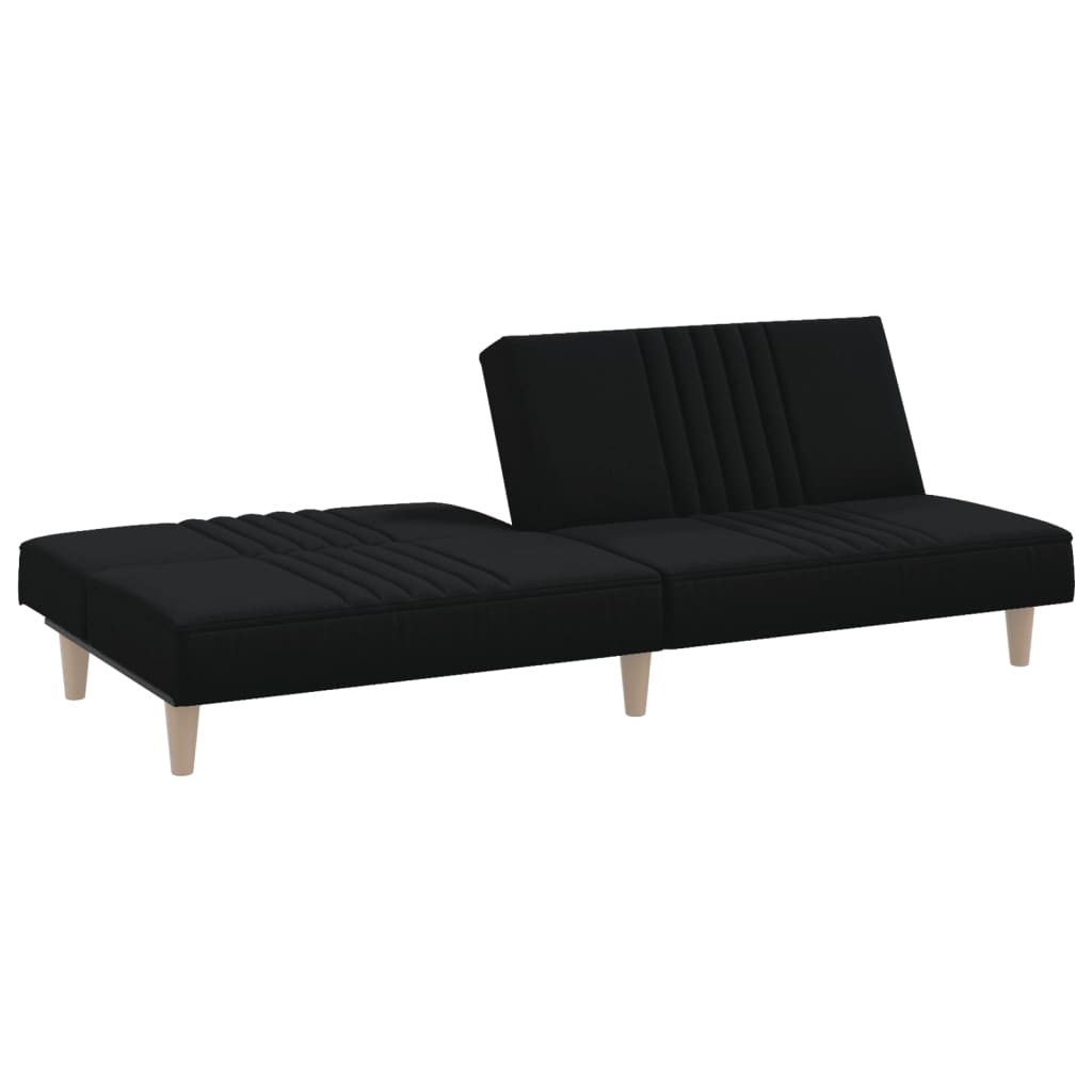 Divano letto 200 x 89 x 70 cm tessuto nero 02_0021012