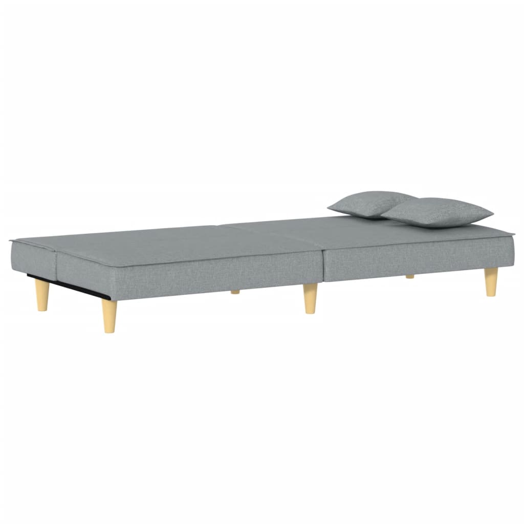Divano Letto Grigio Chiaro in Tessuto 351900