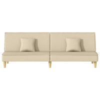 Divano Letto Crema in Tessuto 351903
