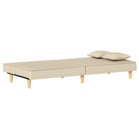 Divano Letto Crema in Tessuto 351903