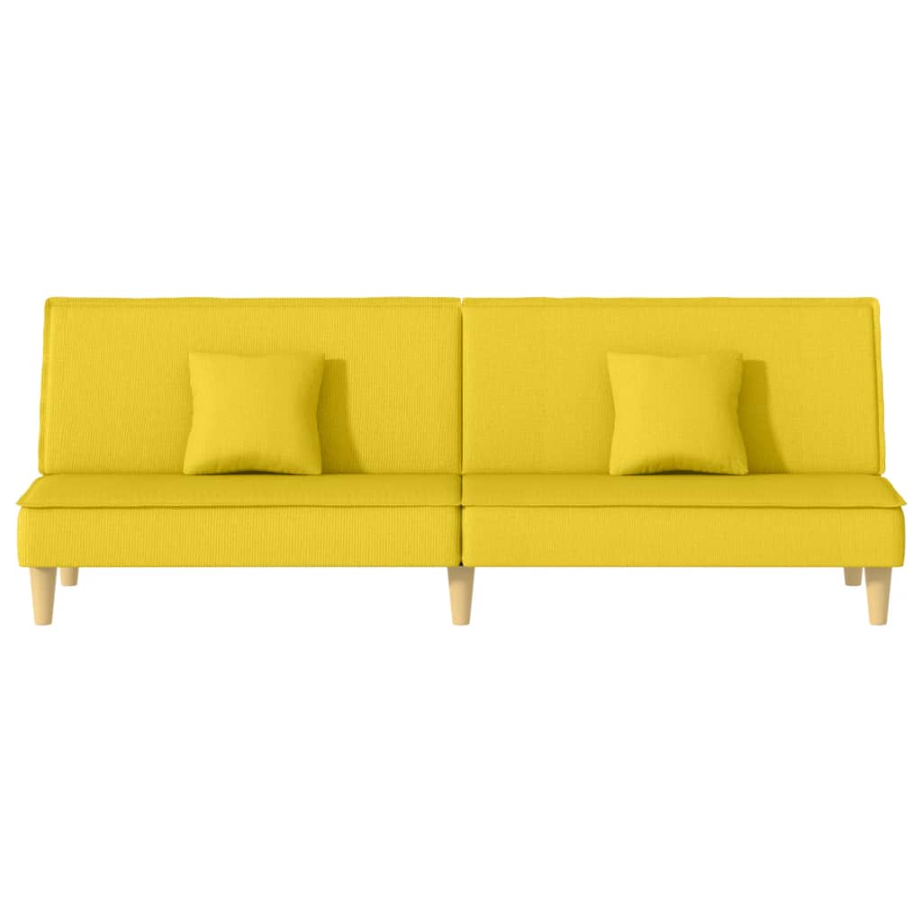 Divano Letto Giallo Chiaro in Tessuto 351904