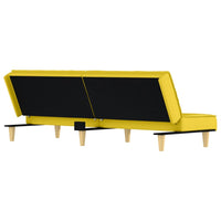 Divano Letto Giallo Chiaro in Tessuto 351904