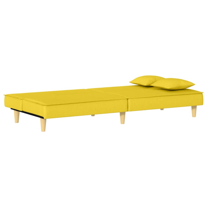 Divano Letto Giallo Chiaro in Tessuto 351904