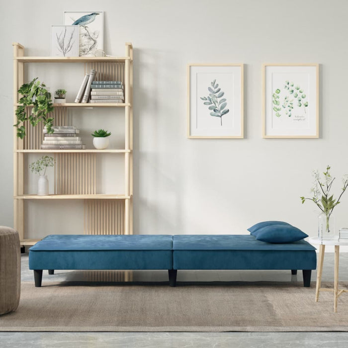 Divano Letto-Sofa Letto-Daybed Blu in Velluto