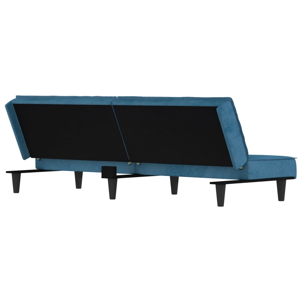 Divano Letto-Sofa Letto-Daybed Blu in Velluto