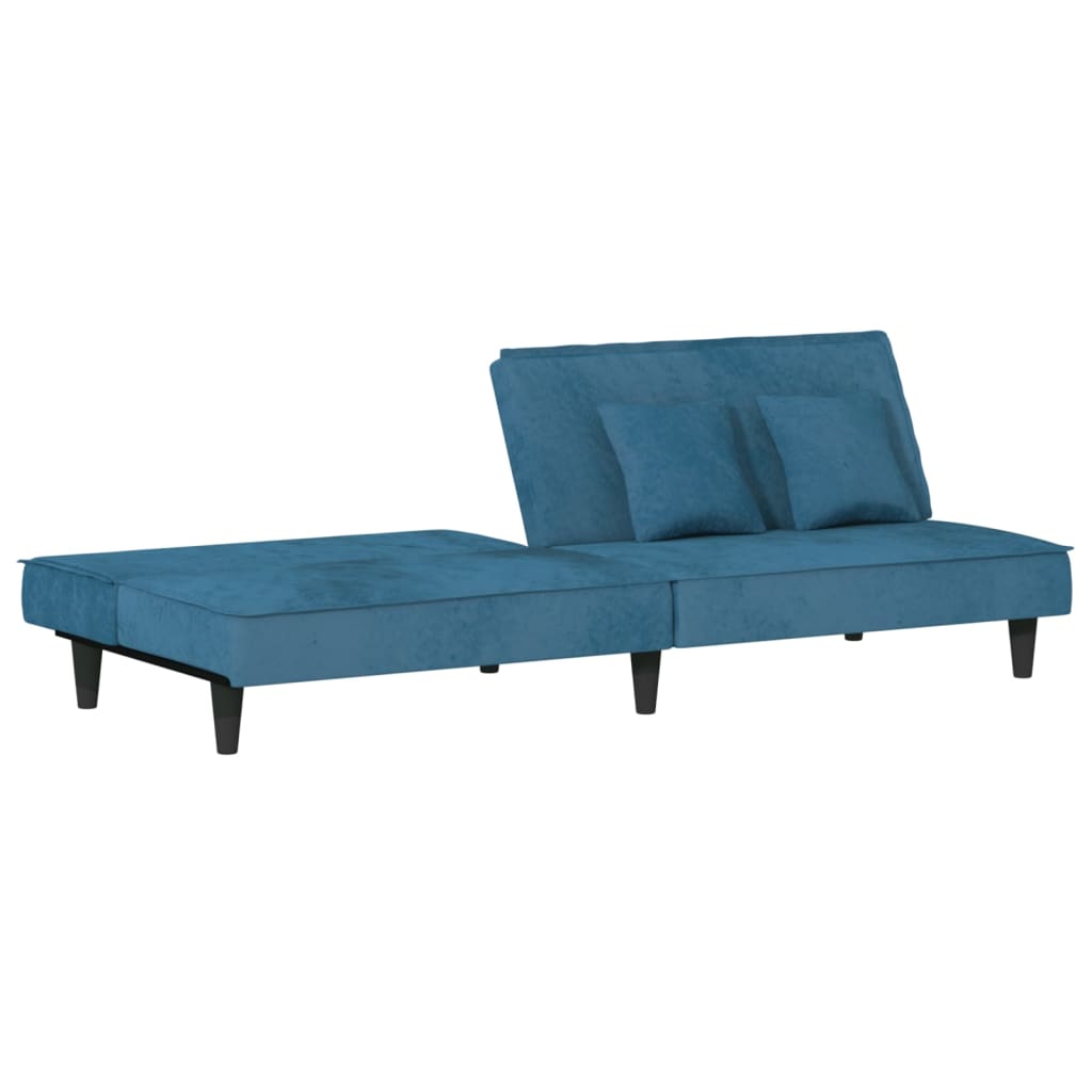 Divano Letto-Sofa Letto-Daybed Blu in Velluto