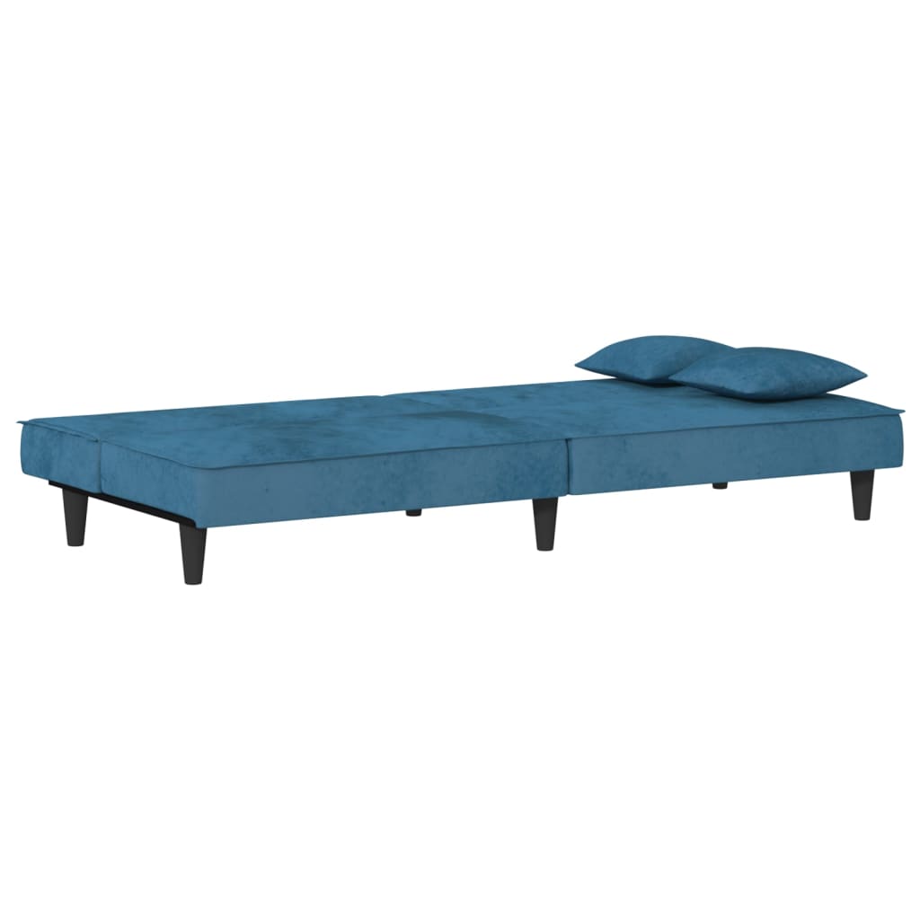 Divano Letto-Sofa Letto-Daybed Blu in Velluto