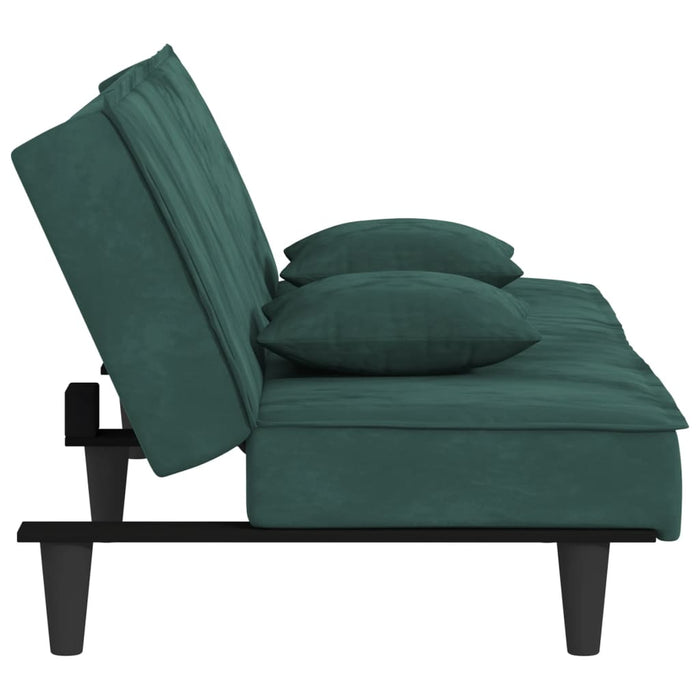 Divano Letto Verde Scuro in Velluto 351909