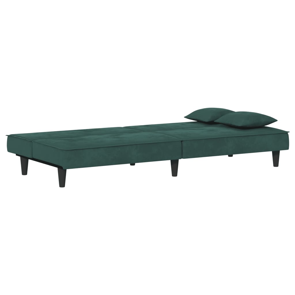 Divano Letto Verde Scuro in Velluto 351909