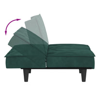 Divano Letto Verde Scuro in Velluto 351909