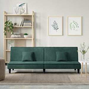Divano Letto Verde Scuro in Velluto 351909
