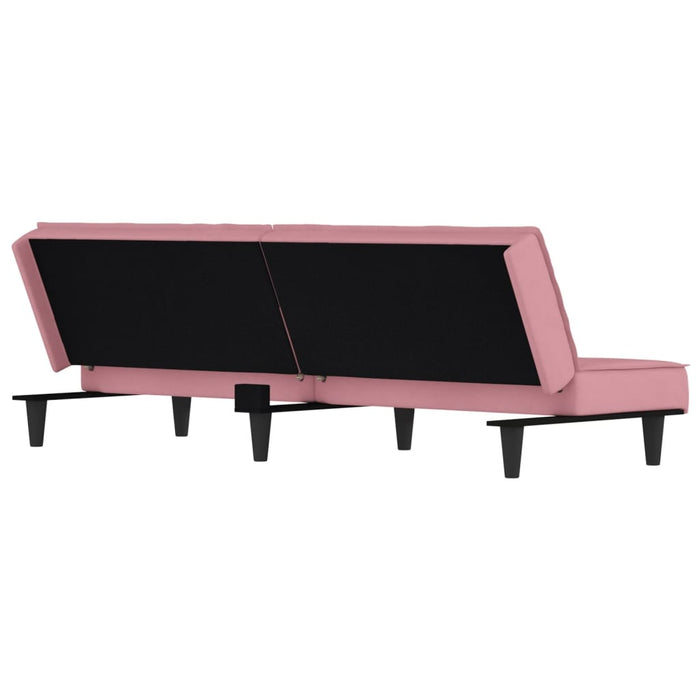 Divano Letto Rosa in Velluto 351910