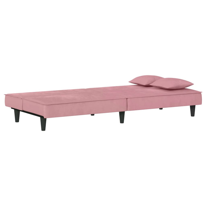 vidaXL Divano Letto Rosa in Velluto