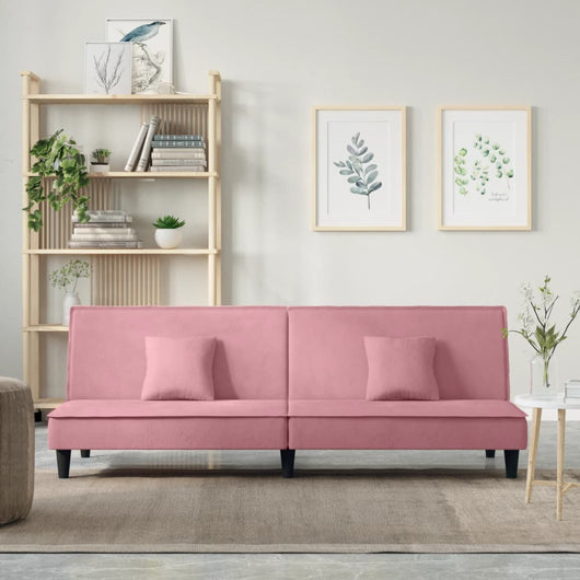 vidaXL Divano Letto Rosa in Velluto