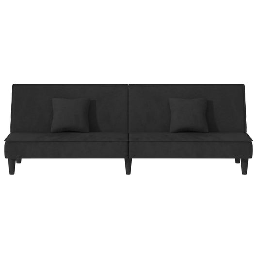 Divano letto 200 x 89 x 70 cm velluto nero 02_0019833