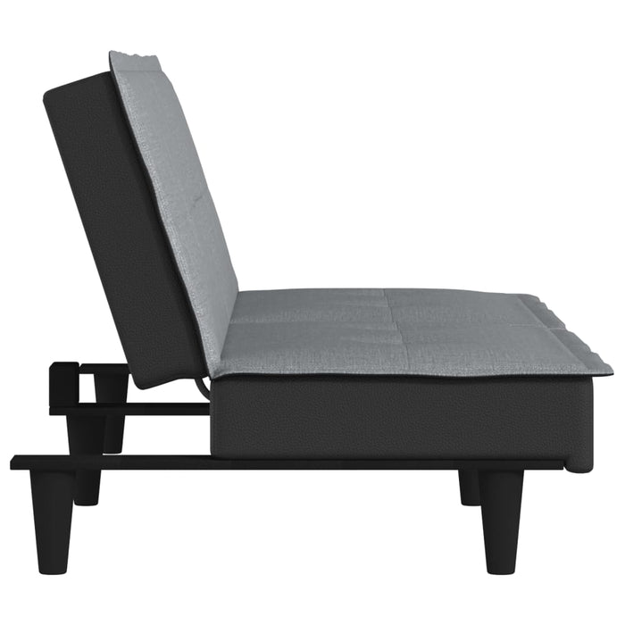 Divano letto 200 x 89 x 70 cm tessuto grigio chiaro 02_0019832