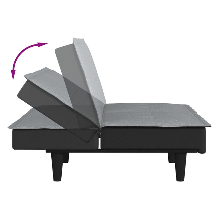 Divano Letto Grigio Chiaro in Tessuto 351913