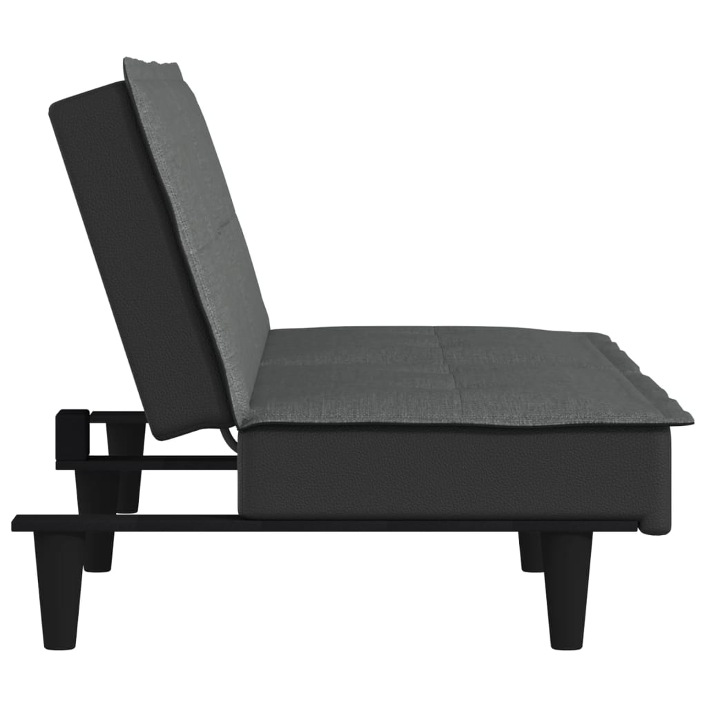 Divano Letto Grigio Scuro in Tessuto 351914