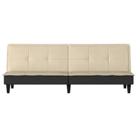 Divano Letto Crema in Tessuto 351916