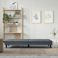 Divano Letto con Portabicchieri-Sofa Letto-Daybed in Velluto Grigio Scuro