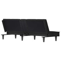Divano Letto con Portabicchieri-Sofa Letto-Daybed in Velluto Nero