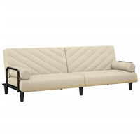 Divano Letto con Braccioli Crema in Tessutocod mxl 82214