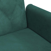 Divano Letto con Braccioli Verde Scuro in Velluto 351946