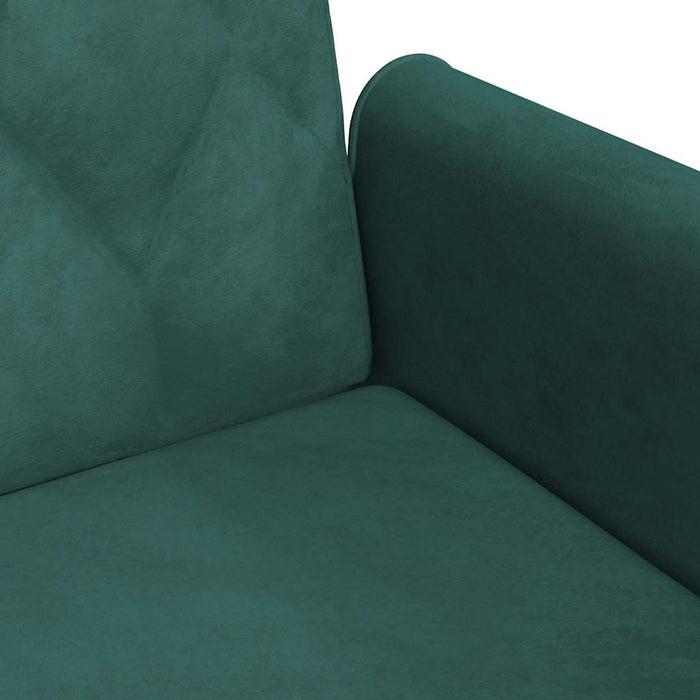 Divano Letto con Braccioli Verde Scuro in Velluto 351946