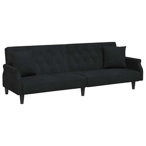 Divano Letto con Braccioli Nero in Vellutocod mxl 71575