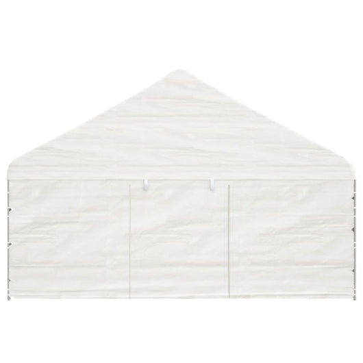 Gazebo con Tetto Bianco 5,88x2,23x3,75 m in Polietilene 362633