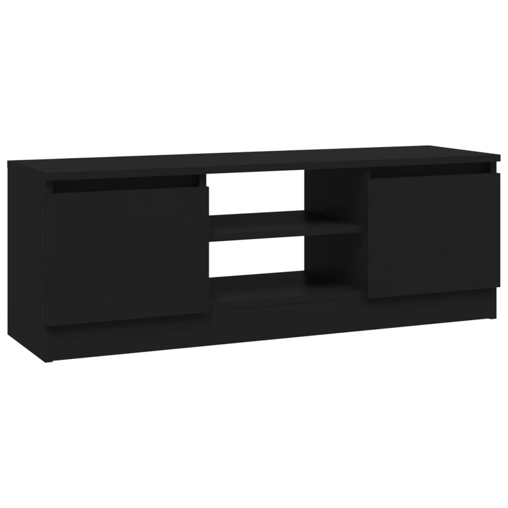 Mobile Porta TV con Anta-Mobile per TV-Credenza TV Nero 102x30x36 cm