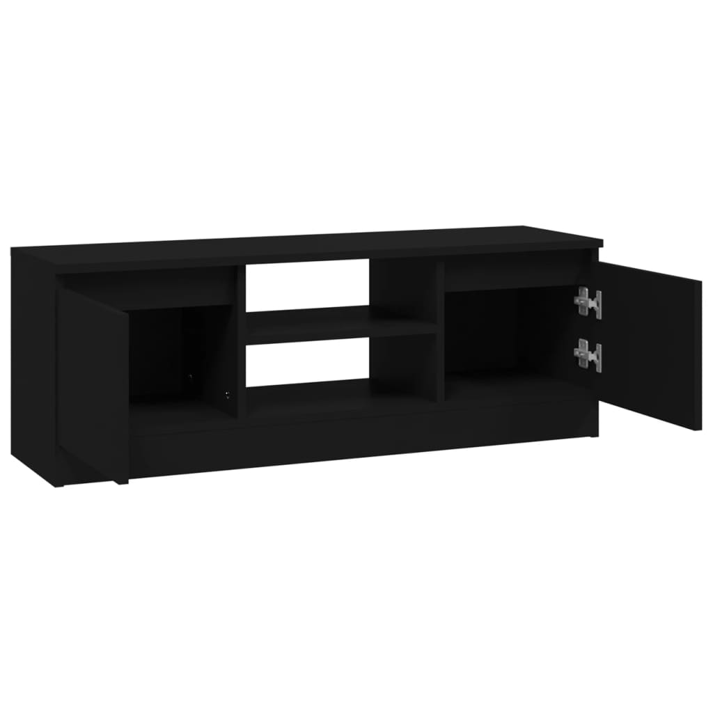Mobile Porta TV con Anta-Mobile per TV-Credenza TV Nero 102x30x36 cm