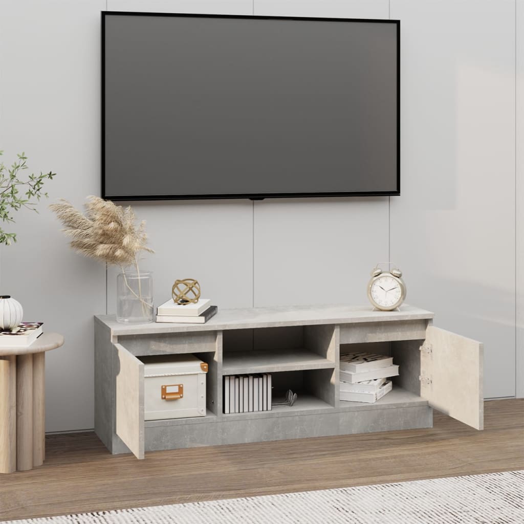 Mobile Porta TV con Anta Grigio Cemento 102x30x36 cm 823354