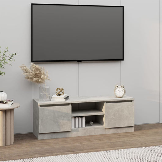 Mobile Porta TV con Anta Grigio Cemento 102x30x36 cm 823354