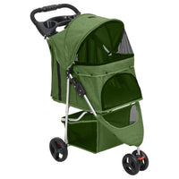 Passeggino per Cani Pieghevole Verde 80x46x98cm Tessuto Oxfordcod mxl 81604
