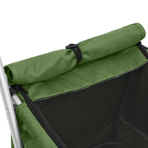 Passeggino Cani Pieghevole Verde 100x49x96cm Tessuto di Lino 172204