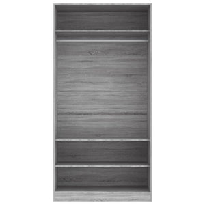 Armadio Grigio Sonoma 100x50x200 cm in Legno Multistrato 826615